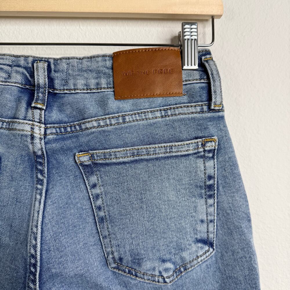 Free People flare pants low-rise jeans stretchy boho bell bottoms 26 - Picture 7 of 9